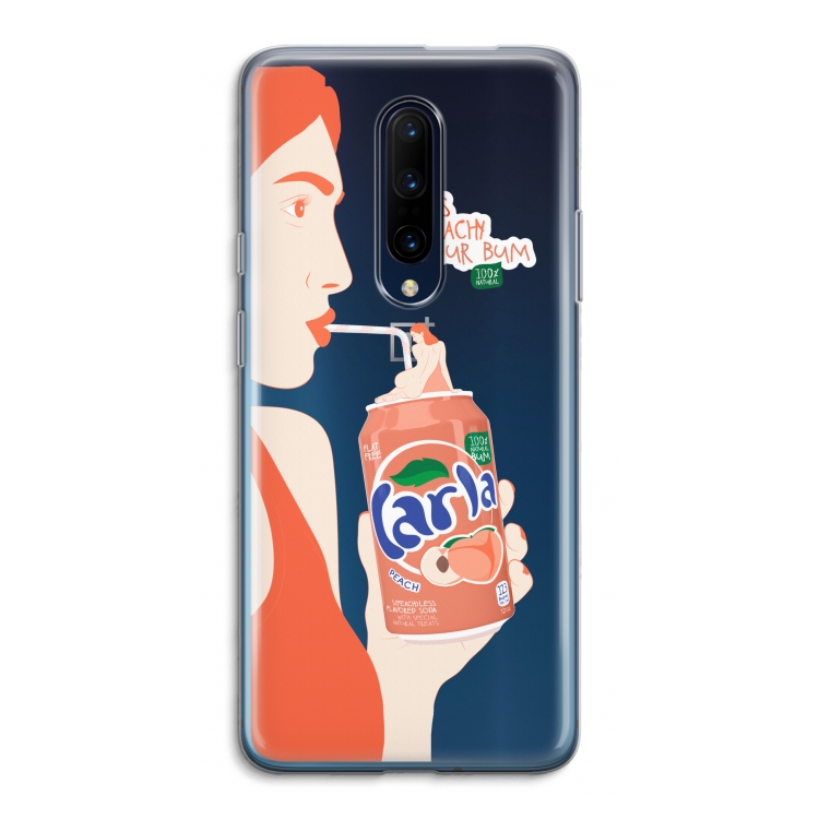 Peach please!: OnePlus 7 Pro Transparant Hoesje