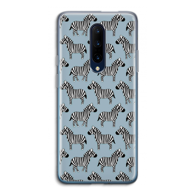 Zebra: OnePlus 7 Pro Transparant Hoesje