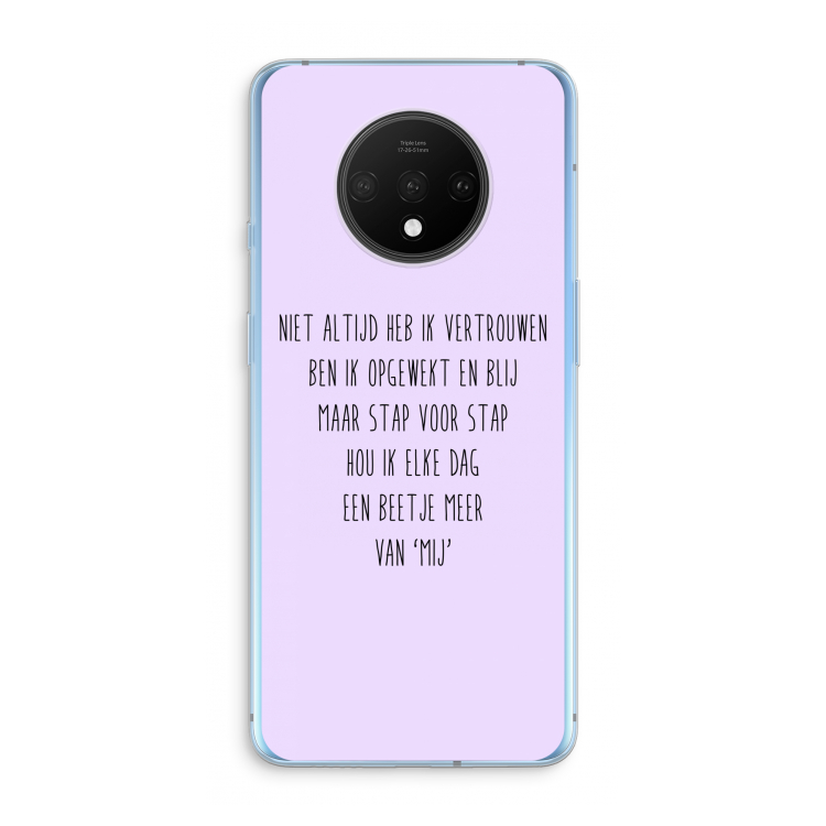 Zelfvertrouwen: OnePlus 7T Transparant Hoesje