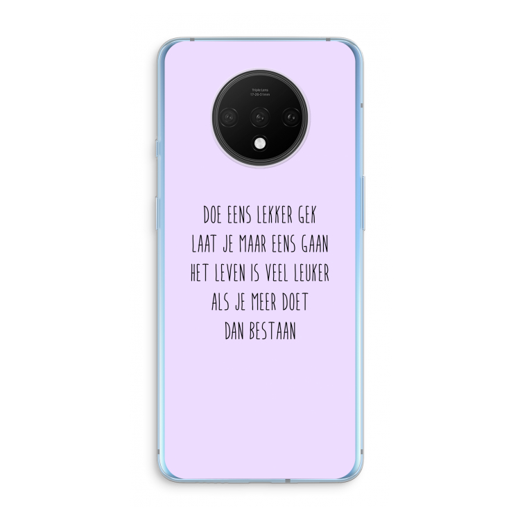 Gek: OnePlus 7T Transparant Hoesje