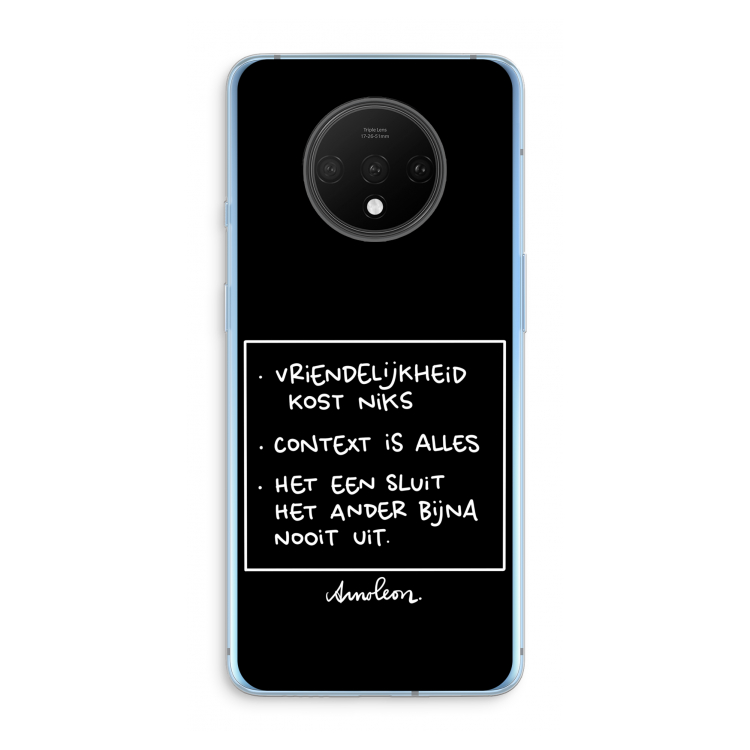 Mijn Motto's: OnePlus 7T Transparant Hoesje