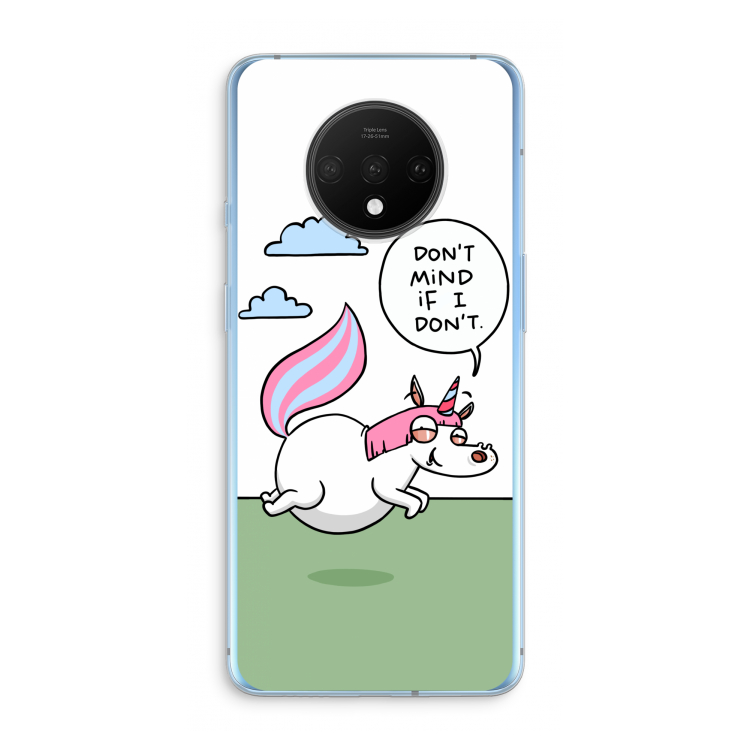 Unicorn: OnePlus 7T Transparant Hoesje