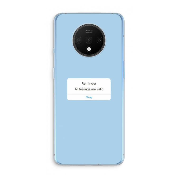 Reminder: OnePlus 7T Transparant Hoesje