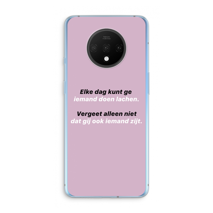 gij zijt ook iemand: OnePlus 7T Transparant Hoesje