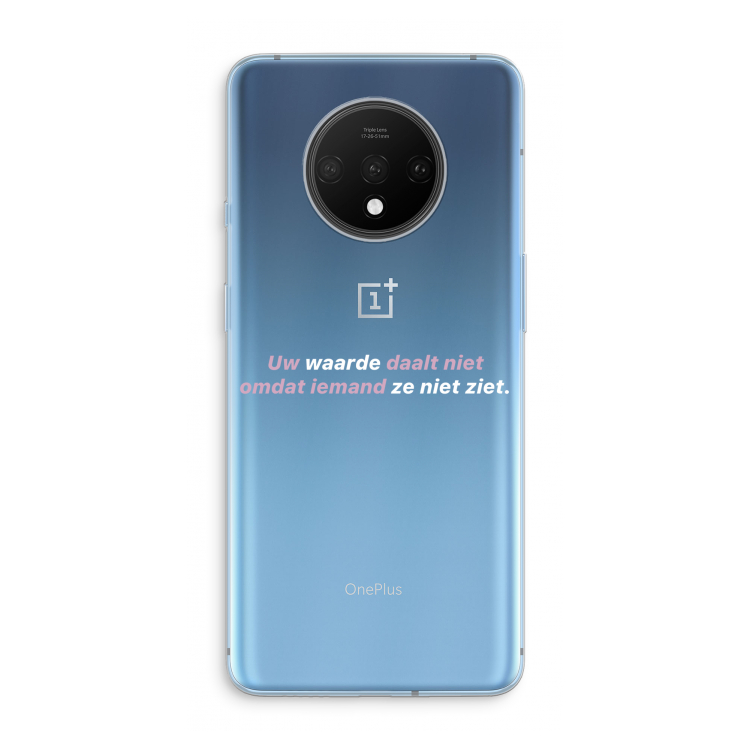 uw waarde daalt niet: OnePlus 7T Transparant Hoesje