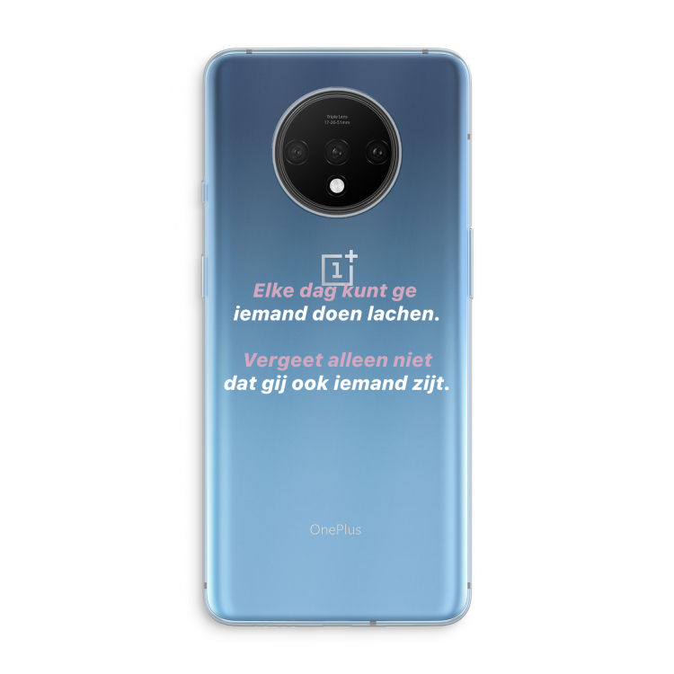 gij zijt ook iemand: OnePlus 7T Transparant Hoesje