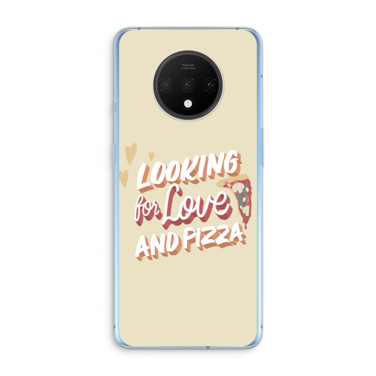 Pizza is the answer: OnePlus 7T Transparant Hoesje