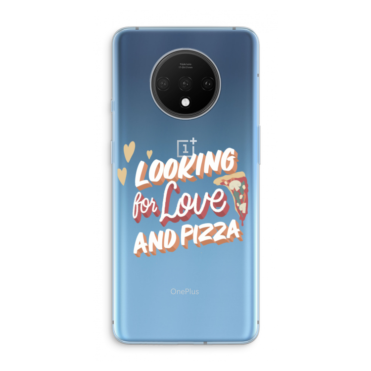 Pizza is the answer: OnePlus 7T Transparant Hoesje
