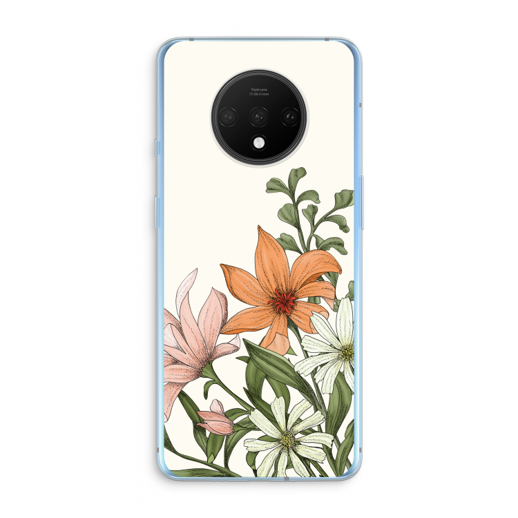 Floral bouquet: OnePlus 7T Transparant Hoesje