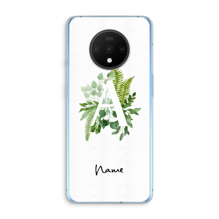 Green Brush: OnePlus 7T Transparant Hoesje