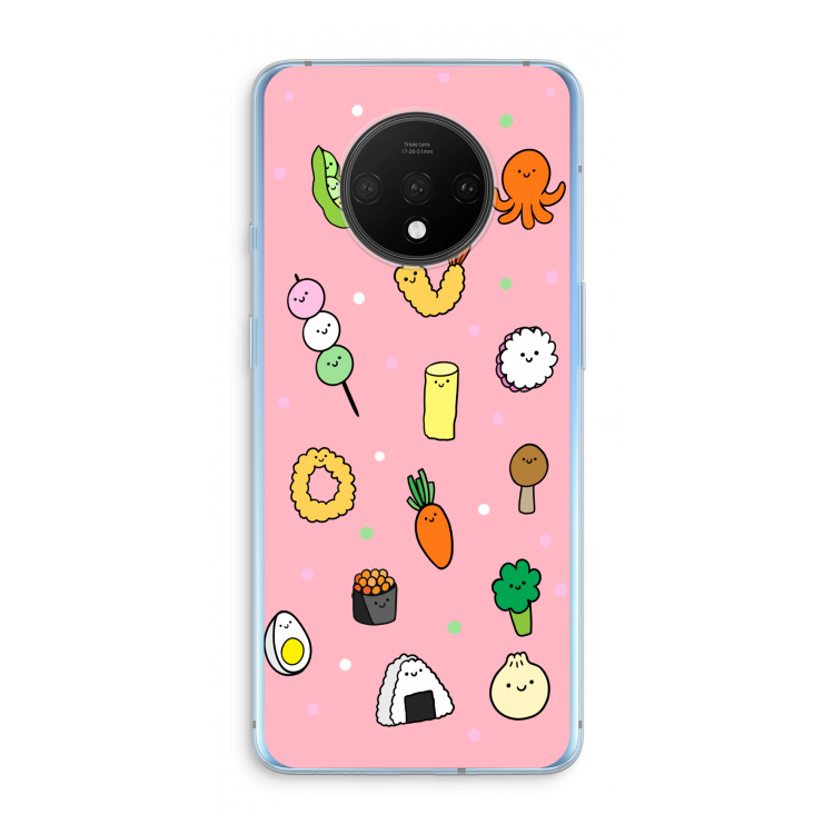 Happy bento friends: OnePlus 7T Transparant Hoesje