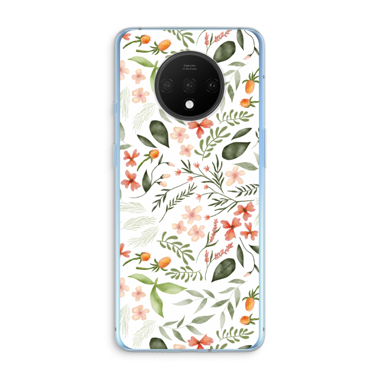 Sweet little flowers: OnePlus 7T Transparant Hoesje