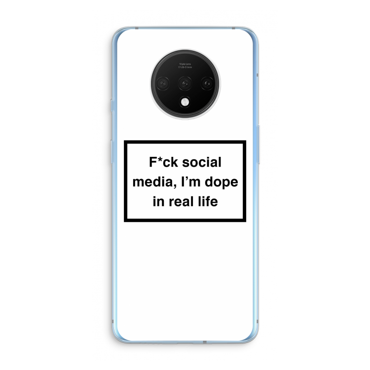 I'm dope: OnePlus 7T Transparant Hoesje