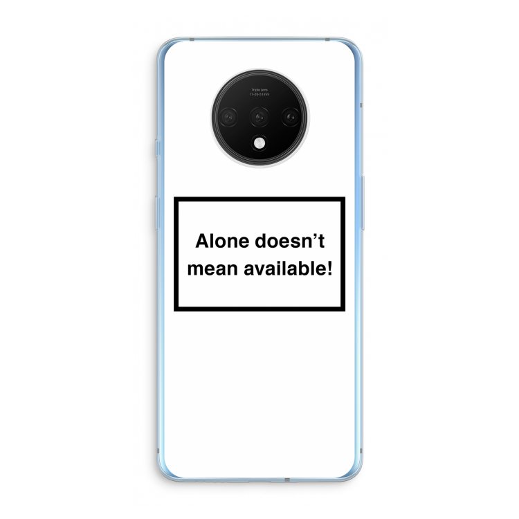 Alone: OnePlus 7T Transparant Hoesje