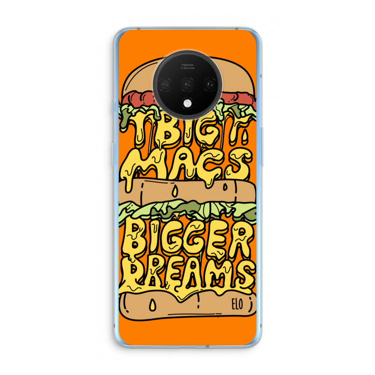 Big Macs Bigger Dreams: OnePlus 7T Transparant Hoesje