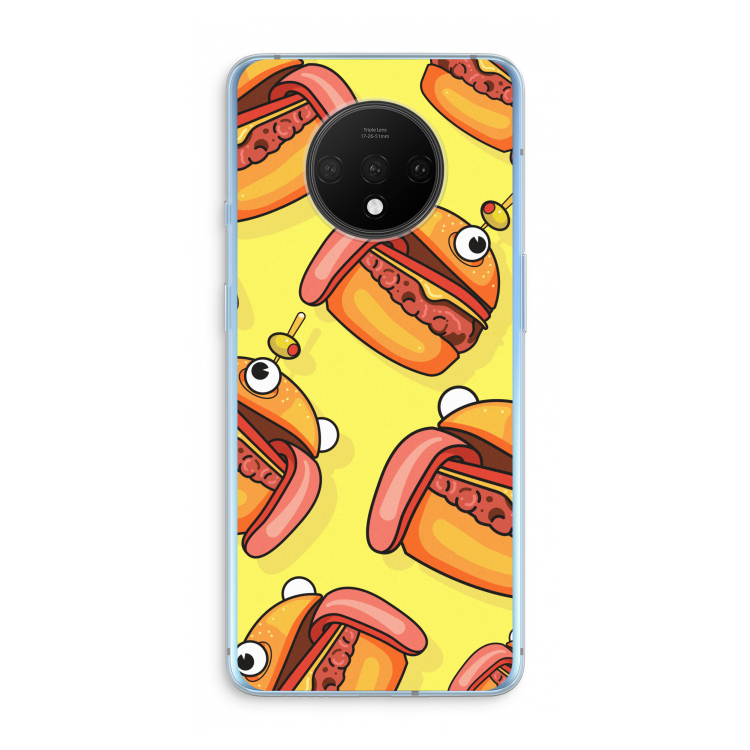 Hamburger: OnePlus 7T Transparant Hoesje