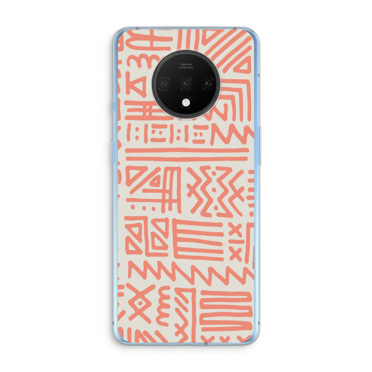 Marrakech Pink: OnePlus 7T Transparant Hoesje