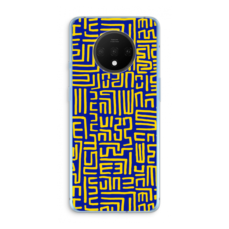 Majorelle Blue Print: OnePlus 7T Transparant Hoesje