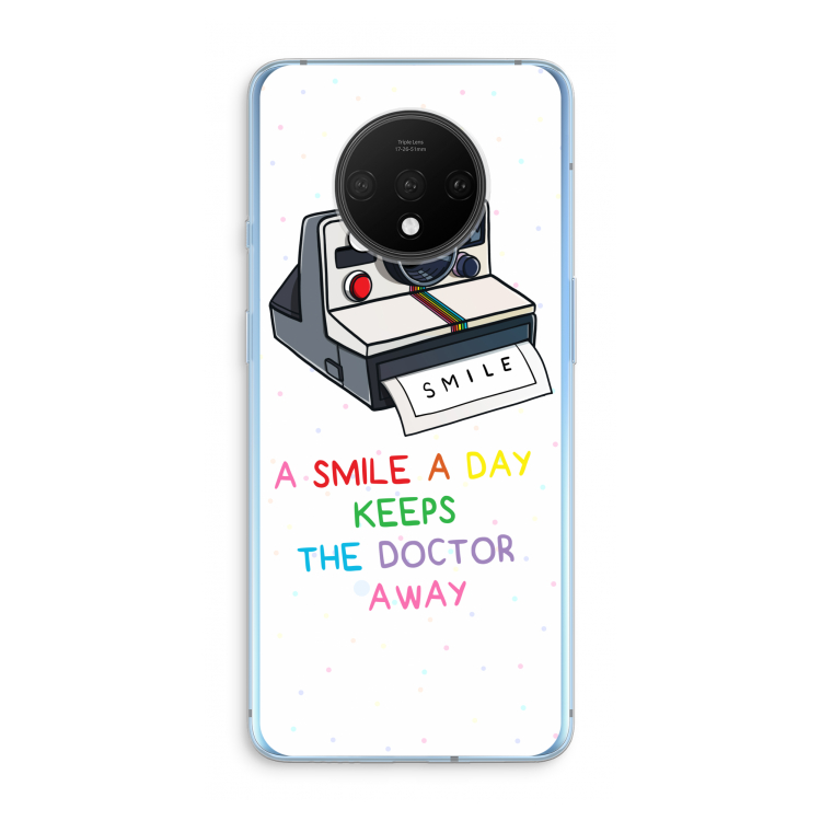 Smile: OnePlus 7T Transparant Hoesje