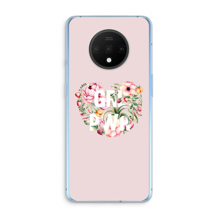 GRL PWR Flower: OnePlus 7T Transparant Hoesje