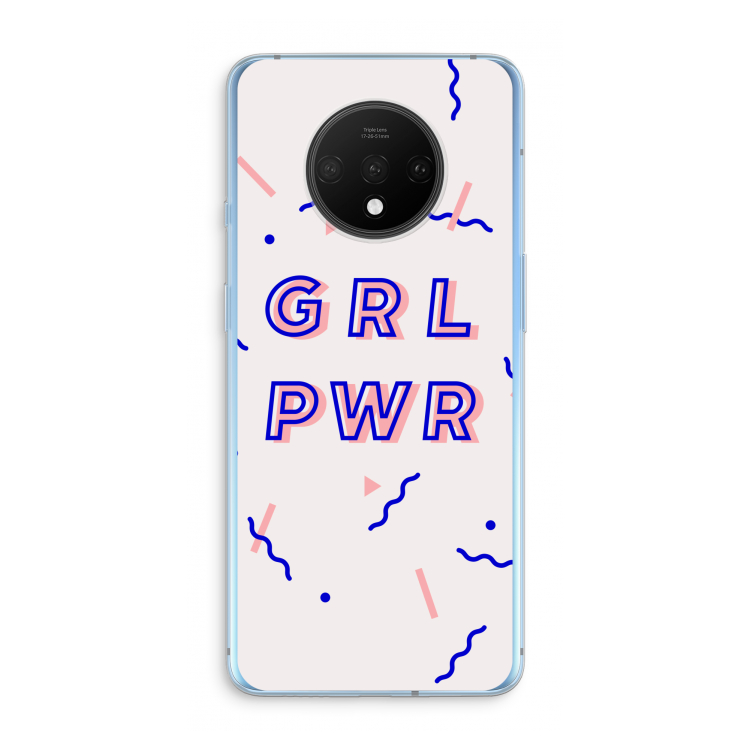 GRL PWR: OnePlus 7T Transparant Hoesje