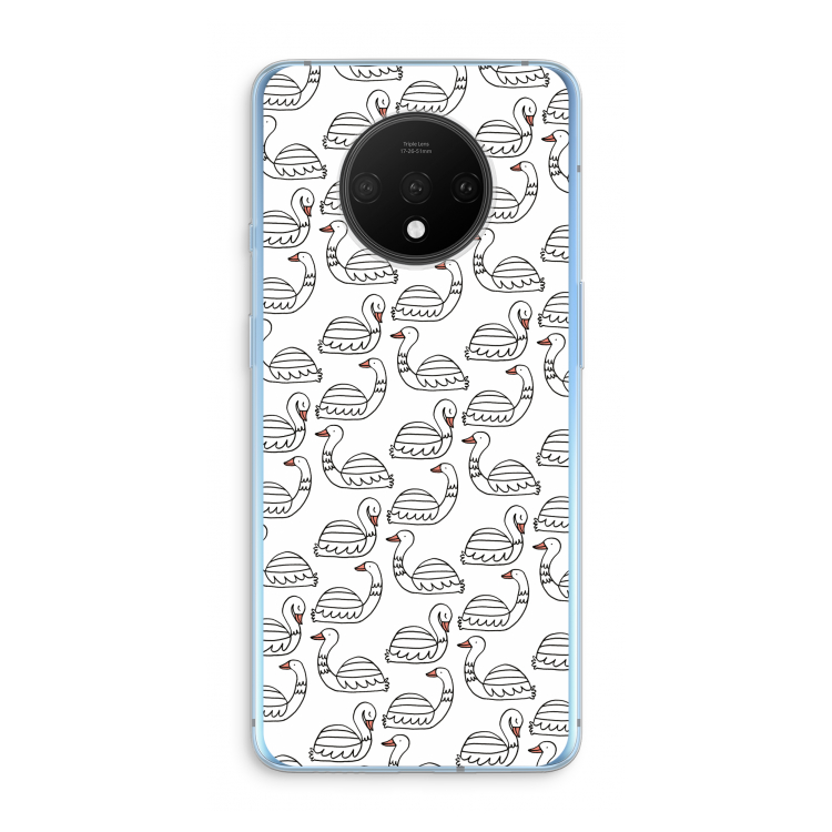 Zwanen: OnePlus 7T Transparant Hoesje