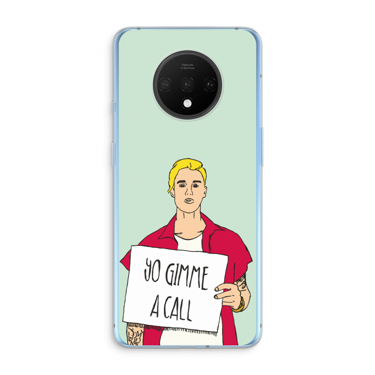 Gimme a call: OnePlus 7T Transparant Hoesje