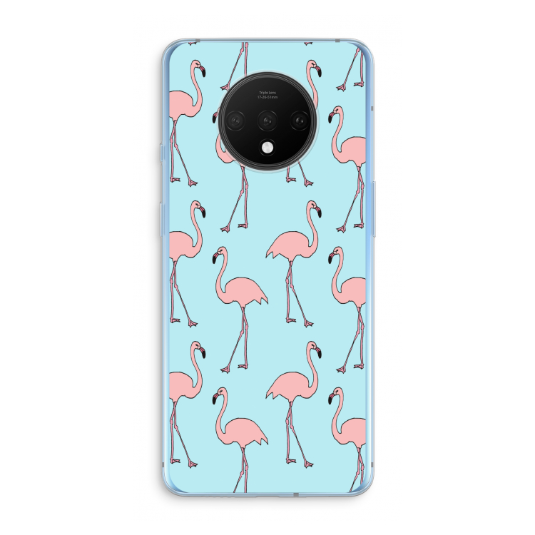 Anything Flamingoes: OnePlus 7T Transparant Hoesje