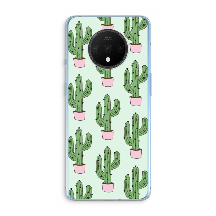 Cactus Lover: OnePlus 7T Transparant Hoesje