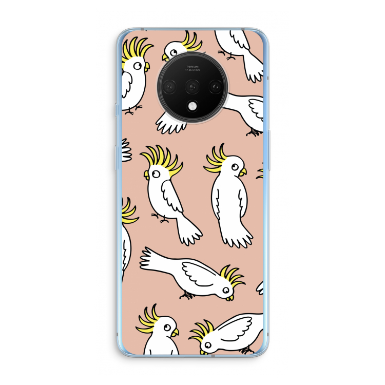 Papegaai: OnePlus 7T Transparant Hoesje