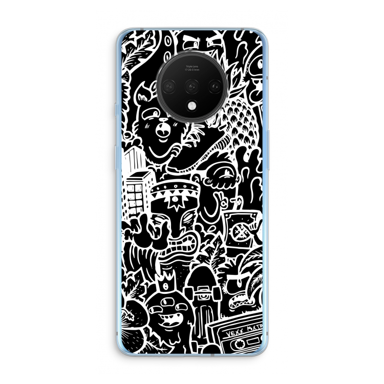 Vexx Black Mixtape: OnePlus 7T Transparant Hoesje
