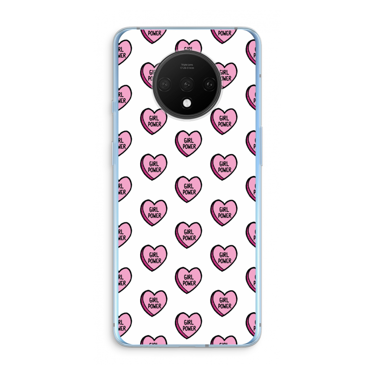 GIRL POWER: OnePlus 7T Transparant Hoesje