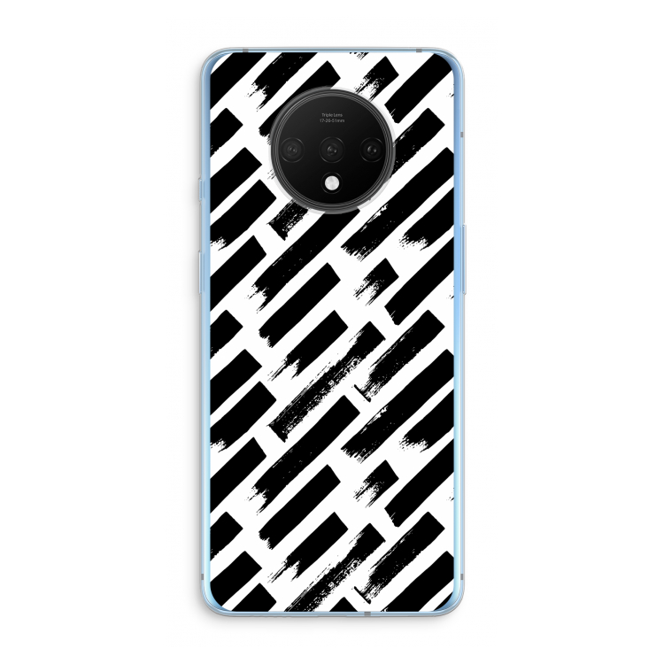 Zwarte vegen: OnePlus 7T Transparant Hoesje