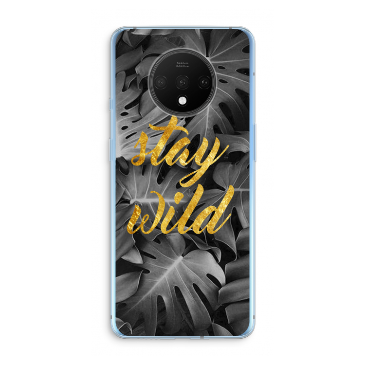 Stay wild: OnePlus 7T Transparant Hoesje
