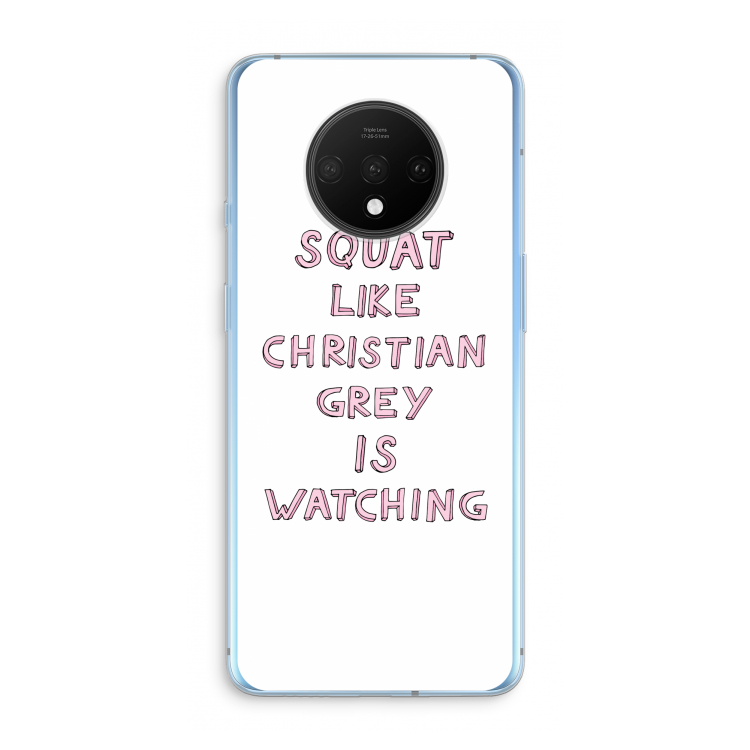 Christian Grey: OnePlus 7T Transparant Hoesje
