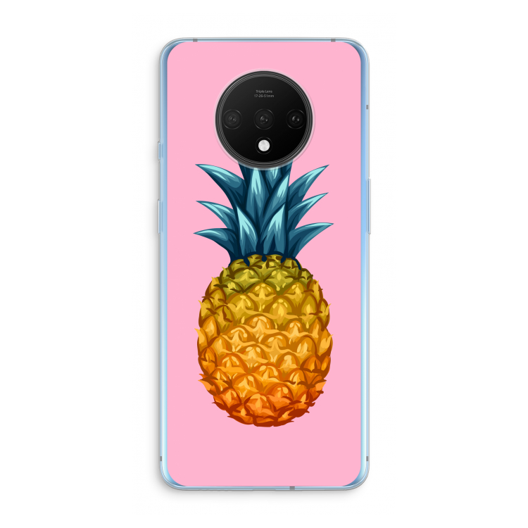 Grote ananas: OnePlus 7T Transparant Hoesje