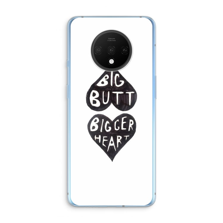 Big butt bigger heart: OnePlus 7T Transparant Hoesje