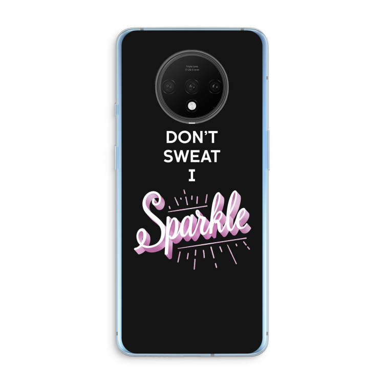 Sparkle quote: OnePlus 7T Transparant Hoesje