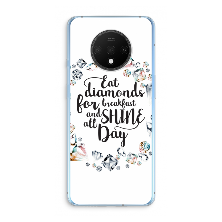 Diamonds: OnePlus 7T Transparant Hoesje