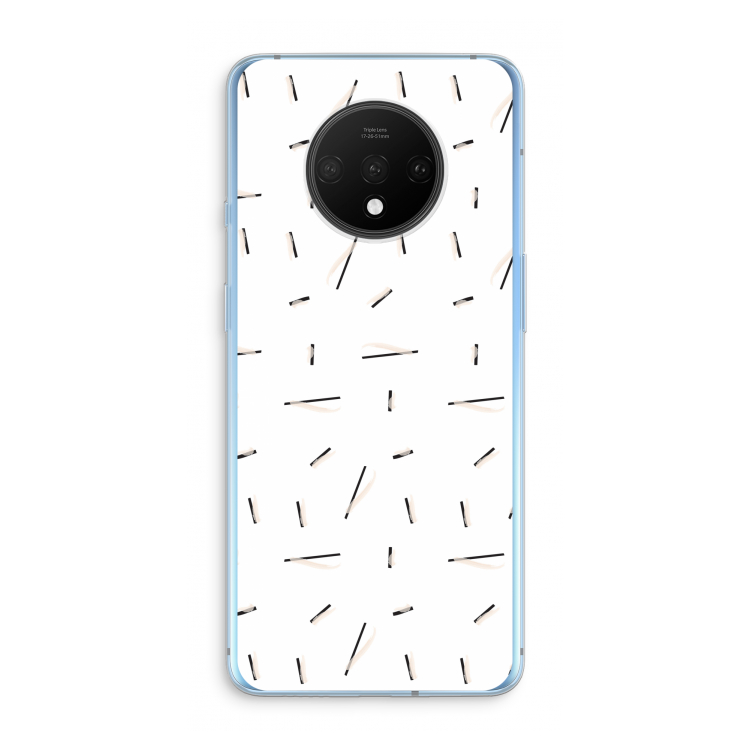 Hipster stripes: OnePlus 7T Transparant Hoesje