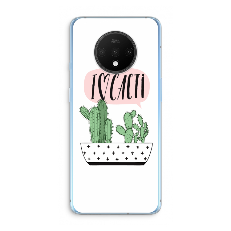 I love cacti: OnePlus 7T Transparant Hoesje