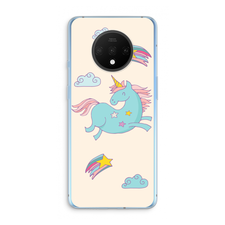 Vliegende eenhoorn: OnePlus 7T Transparant Hoesje