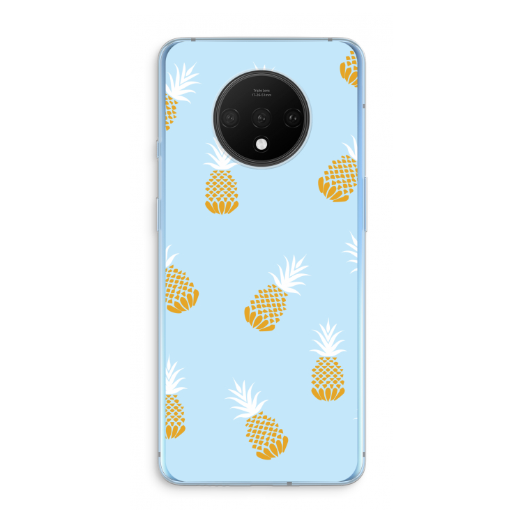 Ananasjes: OnePlus 7T Transparant Hoesje