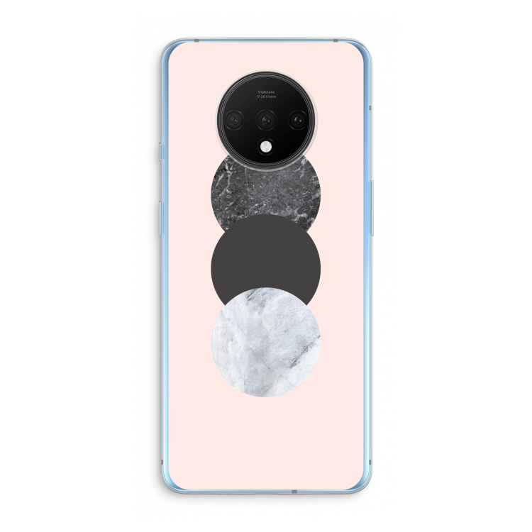 Marmeren cirkels: OnePlus 7T Transparant Hoesje