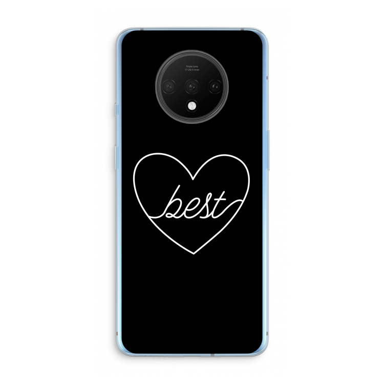 Best heart black: OnePlus 7T Transparant Hoesje