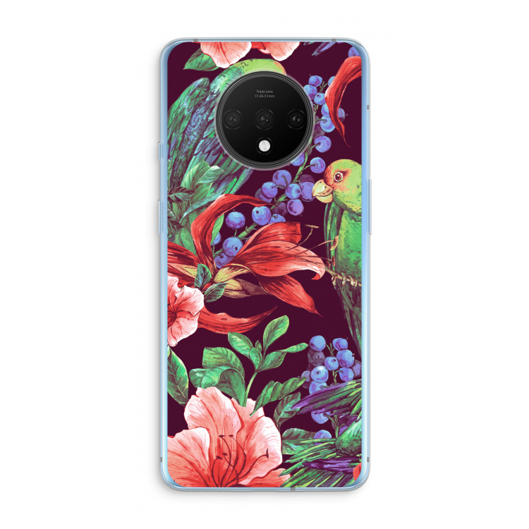 Papegaaien: OnePlus 7T Transparant Hoesje