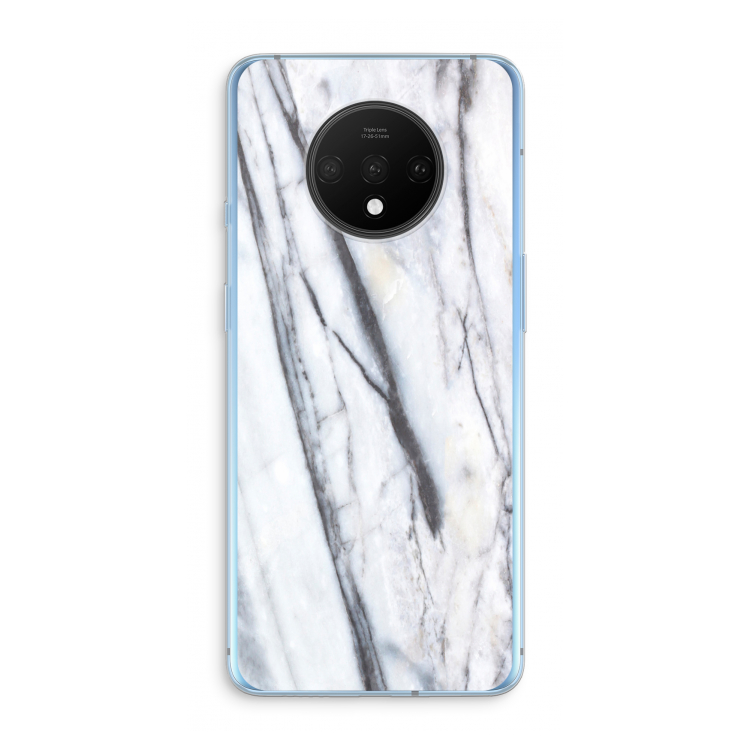 Gestreepte marmer: OnePlus 7T Transparant Hoesje