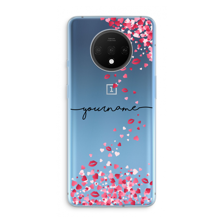 Hartjes en kusjes: OnePlus 7T Transparant Hoesje
