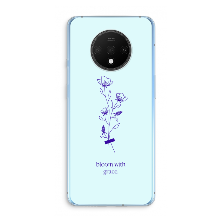 Bloom with grace: OnePlus 7T Transparant Hoesje