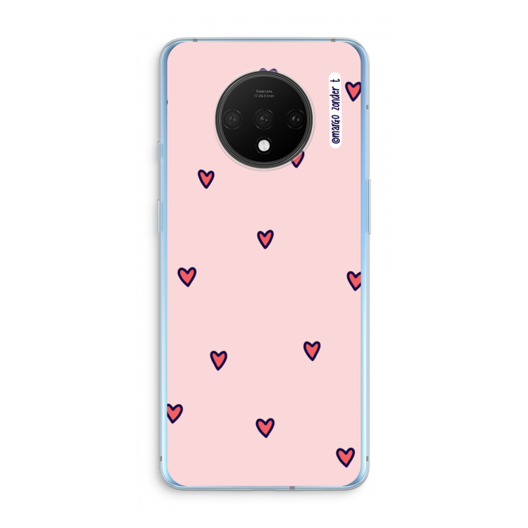 Hartjes: OnePlus 7T Transparant Hoesje